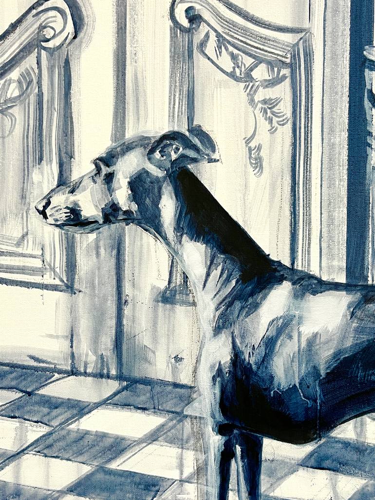 Original Impressionism Dogs Painting by Victoria Coleman