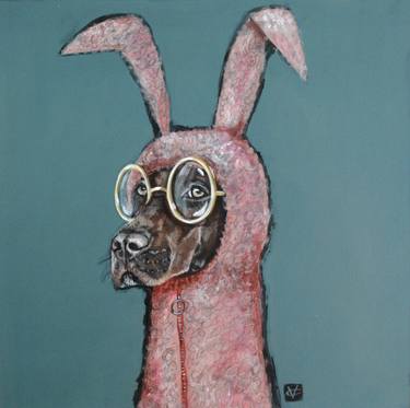 Original Surrealism Dogs Paintings by Victoria Coleman