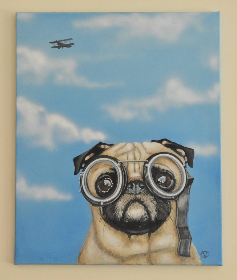 Original Conceptual Dogs Painting by Victoria Coleman