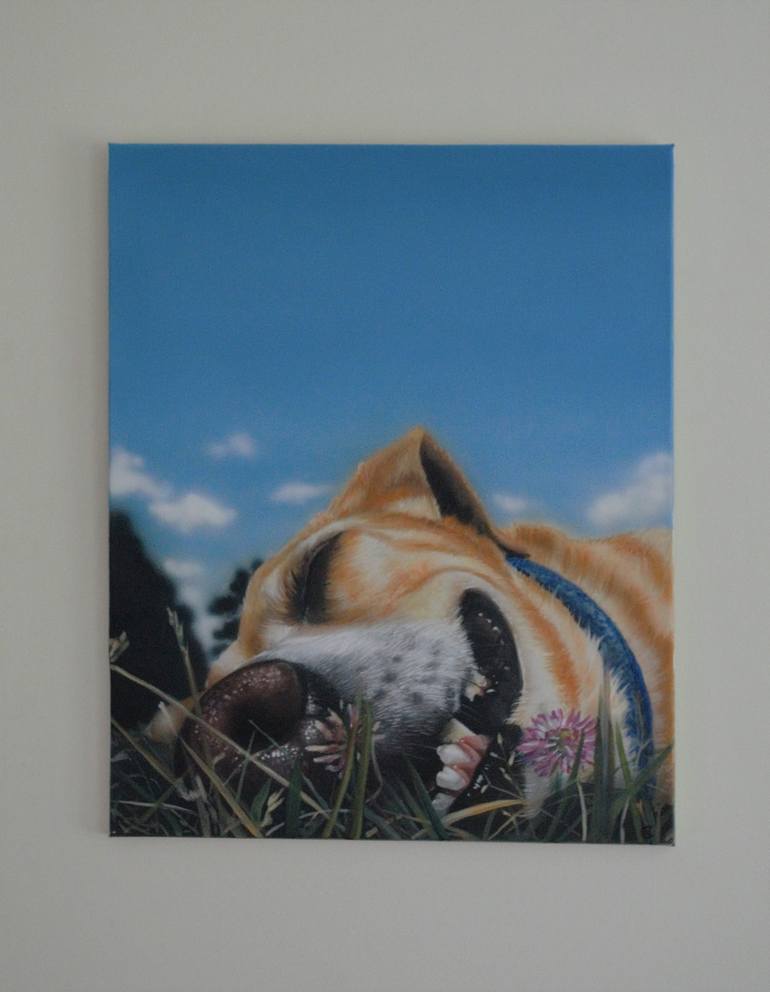 Original Modern Dogs Painting by Victoria Coleman