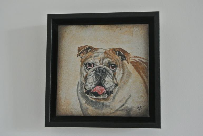 Original Realism Dogs Painting by Victoria Coleman