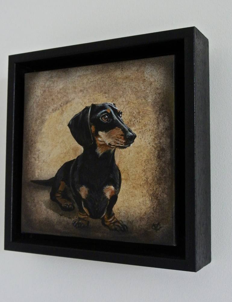 Original Realism Dogs Painting by Victoria Coleman