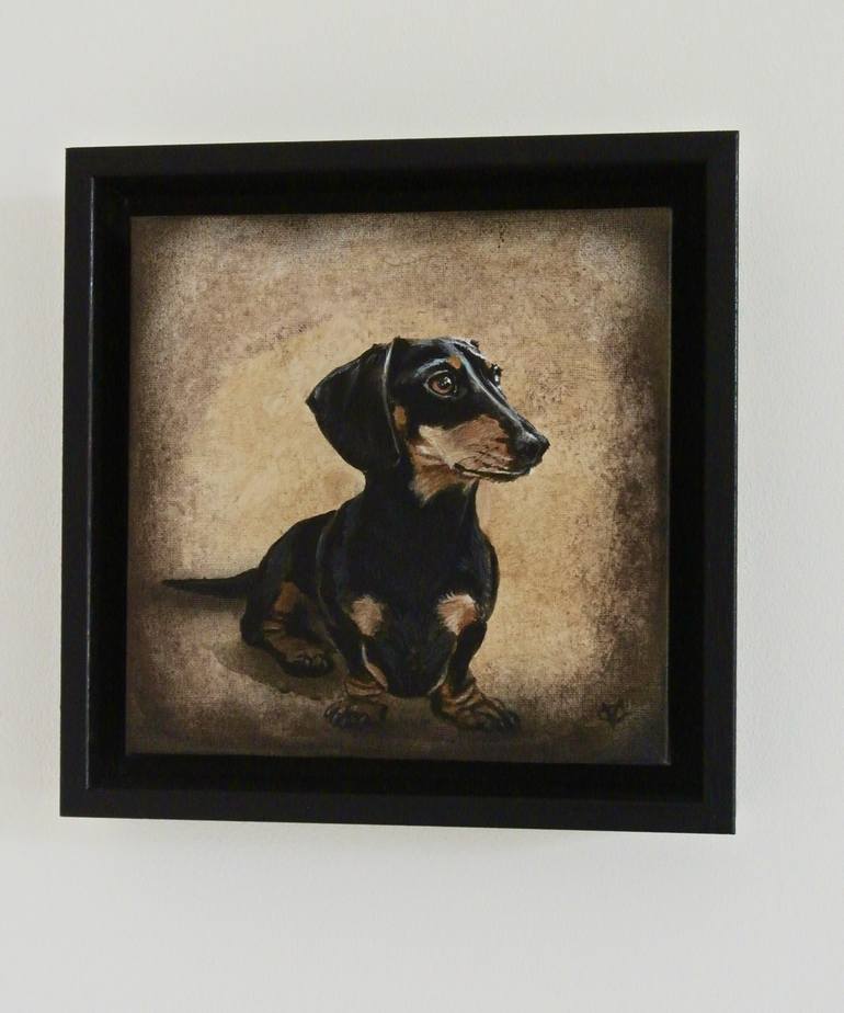 Original Dogs Painting by Victoria Coleman