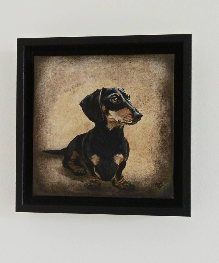 Original Realism Dogs Painting by Victoria Coleman