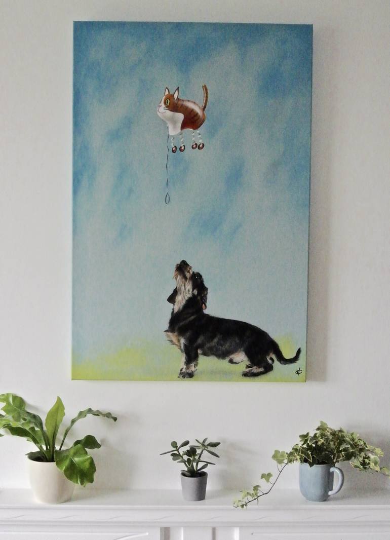 Original Modern Dogs Painting by Victoria Coleman