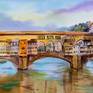 Collection Italy landscapes. Watercolor art