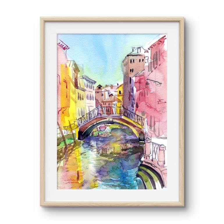 Original Abstract Cities Painting by Svetlana Mikhalevich