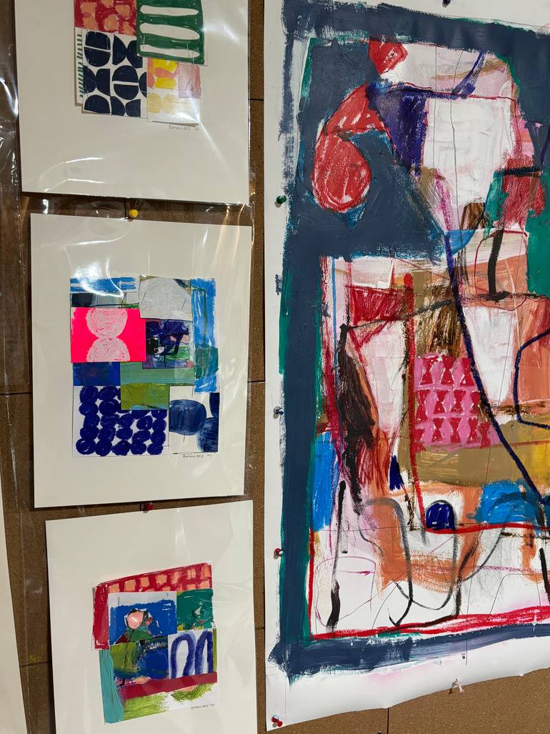 Original Abstract Expressionism Abstract Mixed Media by Theresa Benavidez