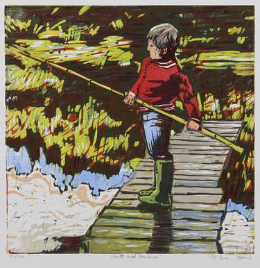 Original Figurative Children Printmaking by Tor-Arne Moen