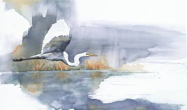 Egret Morning - 3/125 Limited Edition Giclee Print thumb