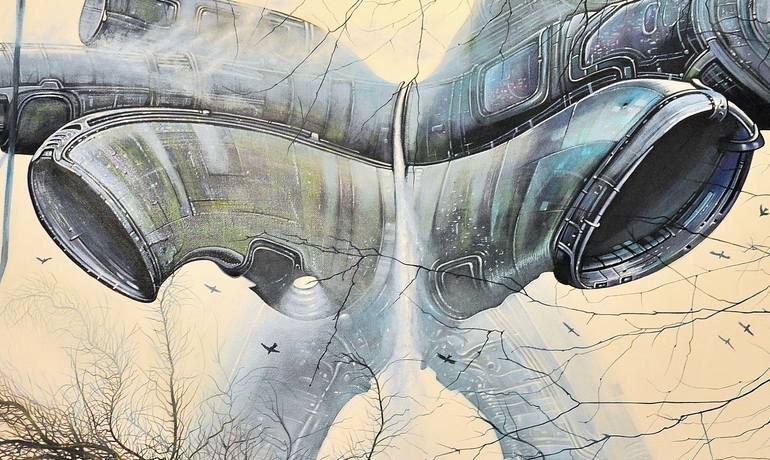 Original Realism Outer Space Painting by Ian Clark