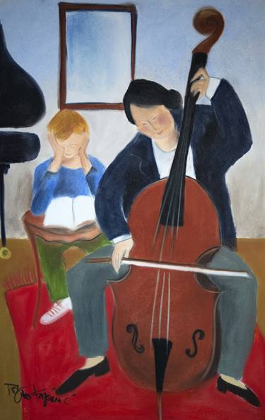 Original Figurative Music Paintings by Tatjana Krizmanic