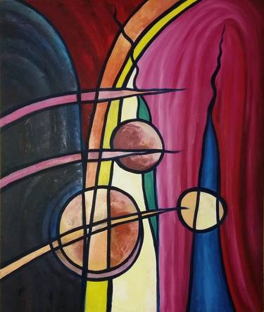 Print of Abstract Paintings by Dr Stephen Achugwo