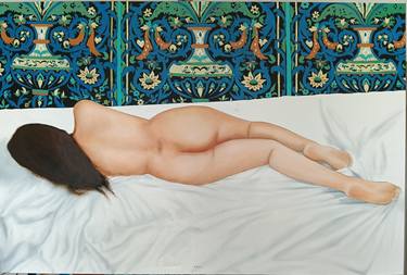Original Classicism Women Paintings by Luigi Maria De Rubeis