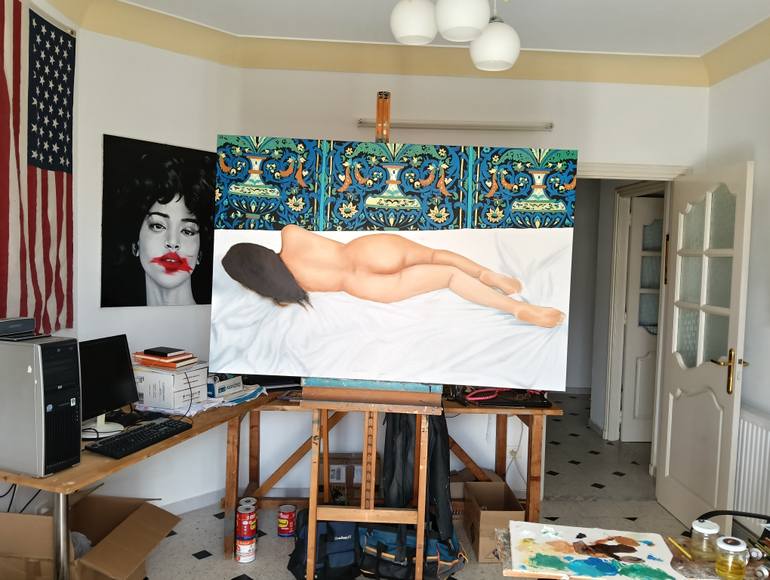 Original Classicism Women Painting by Luigi Maria De Rubeis