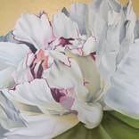 PEONY ON GOLD BACKGROUND by Luigi Maria de Rubeis