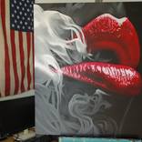 red lips by Luigi Maria de Rubeis