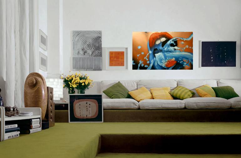 Original Expressionism Water Painting by Luigi Maria De Rubeis
