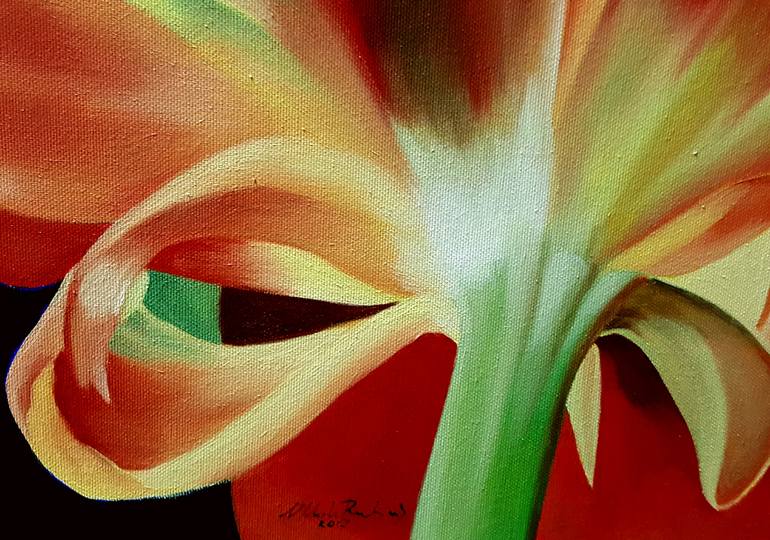 Original Fine Art Floral Painting by Luigi Maria de Rubeis