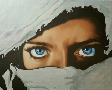 BEAUTIFUL EYES Painting by Luigi Maria de Rubeis |