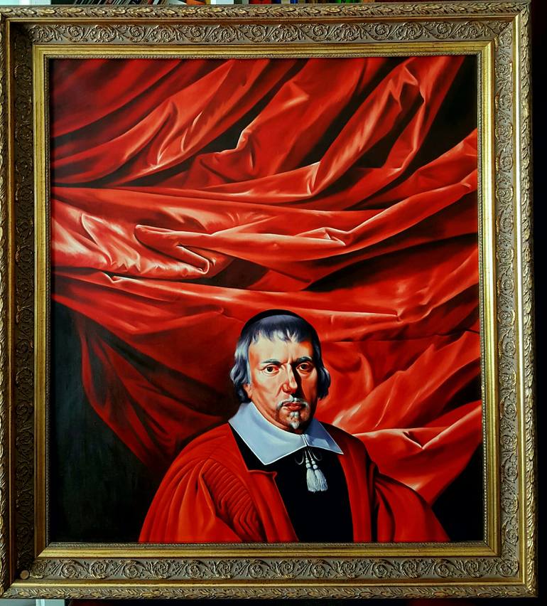 Original Portrait Painting by Luigi Maria de Rubeis