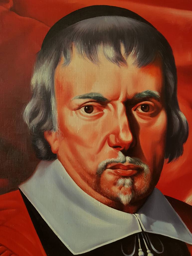 Original Portrait Painting by Luigi Maria de Rubeis