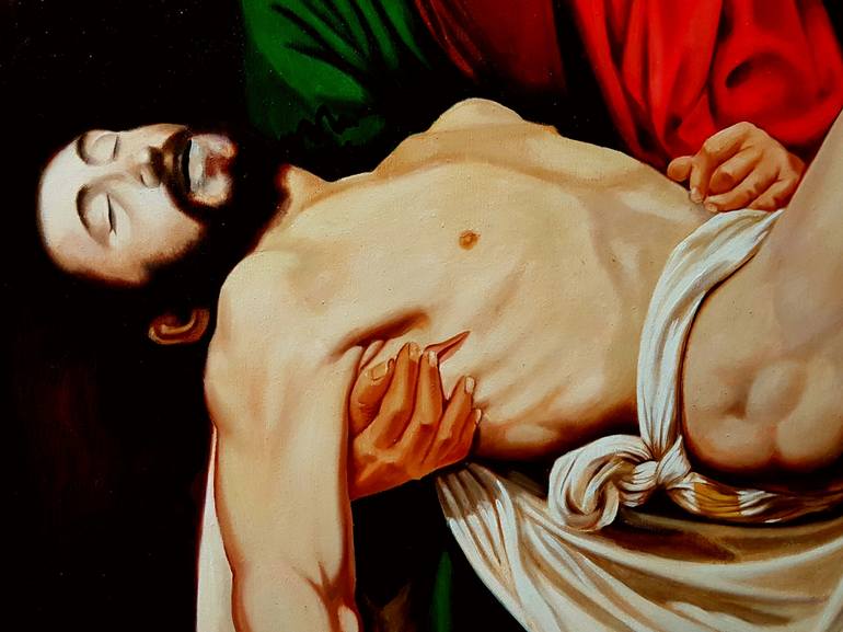 Original Fine Art Religious Painting by Luigi Maria de Rubeis