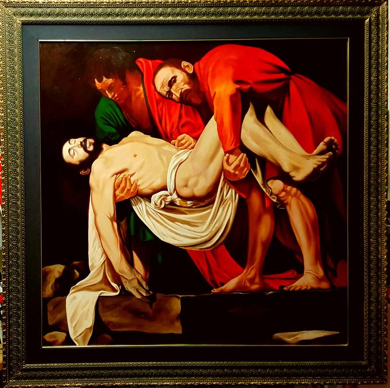 Original Fine Art Religious Painting by Luigi Maria de Rubeis