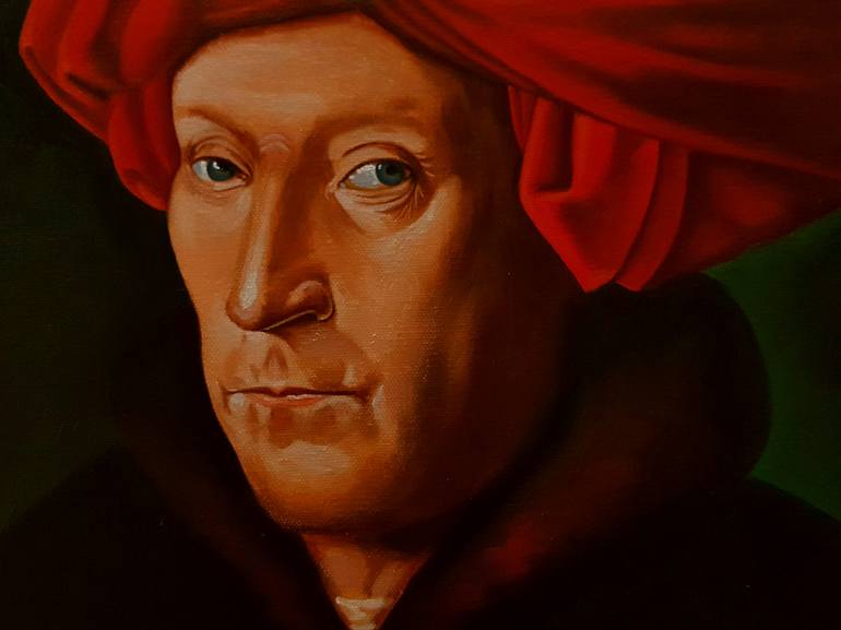 Original Portrait Painting by Luigi Maria de Rubeis