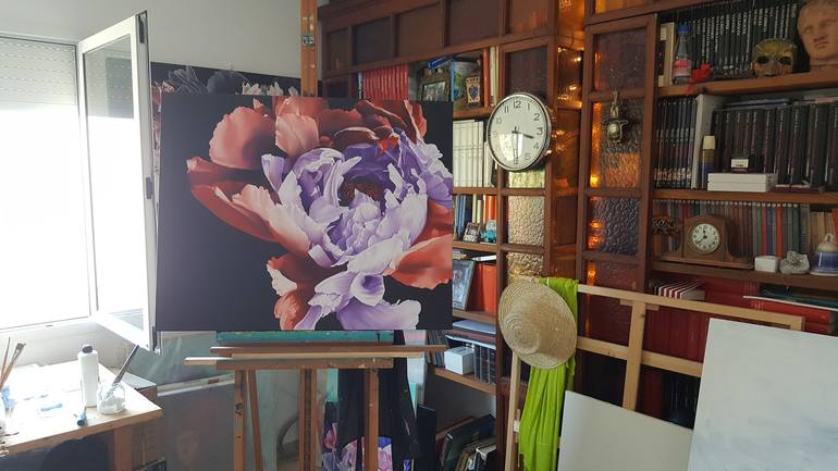 Original Figurative Floral Painting by Luigi Maria de Rubeis