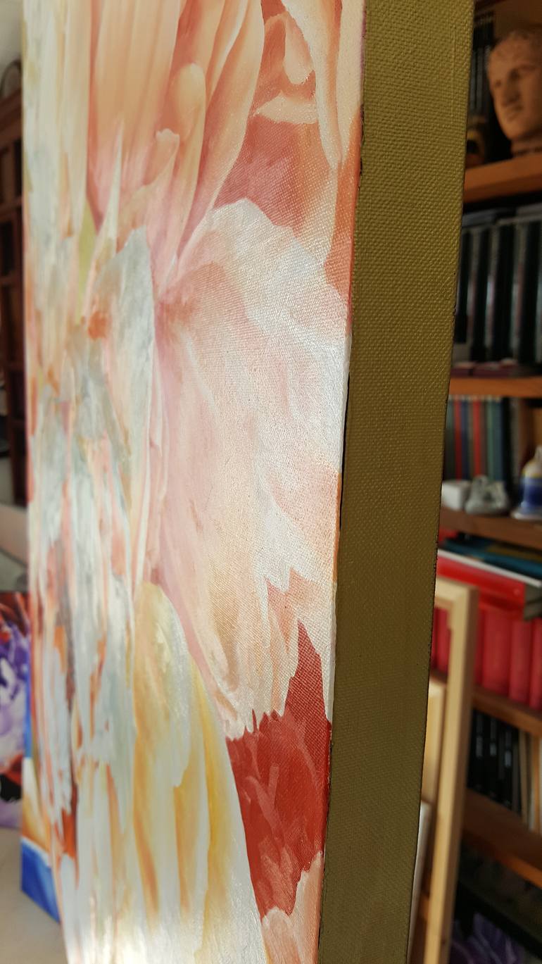 Original Expressionism Floral Painting by Luigi Maria De Rubeis