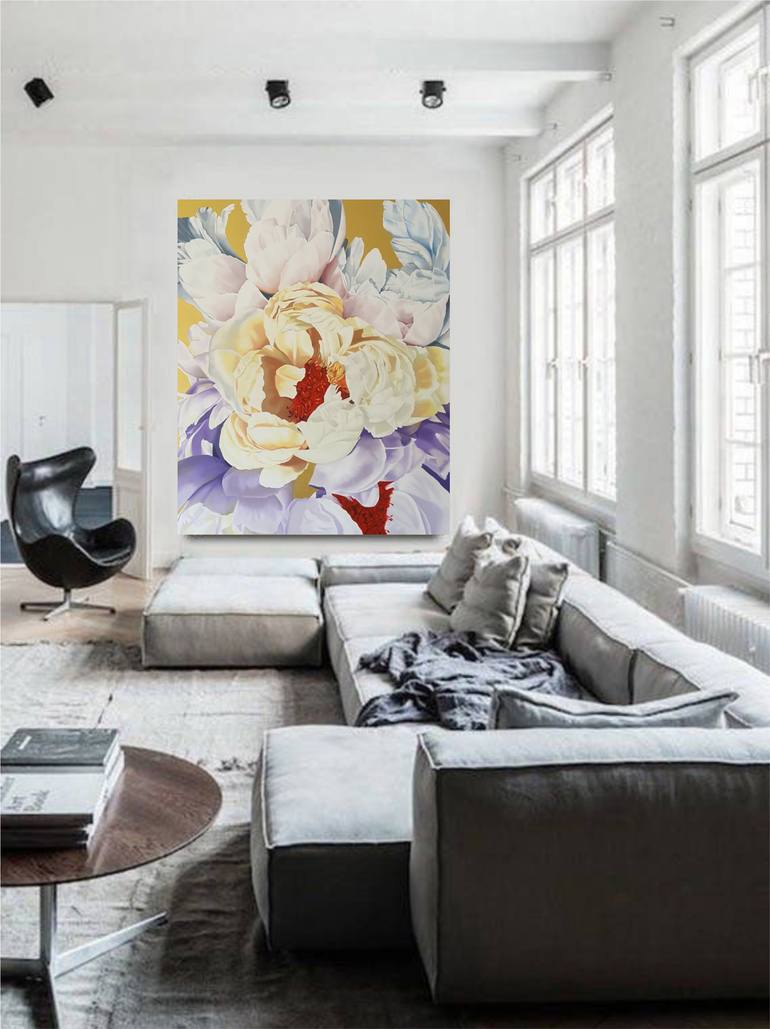 Original Figurative Floral Painting by Luigi Maria De Rubeis