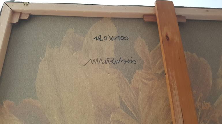 Original Expressionism Floral Painting by Luigi Maria De Rubeis