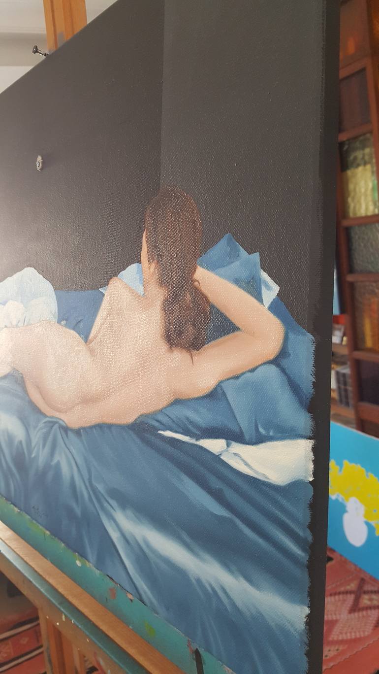 Original Expressionism Nude Painting by Luigi Maria de Rubeis