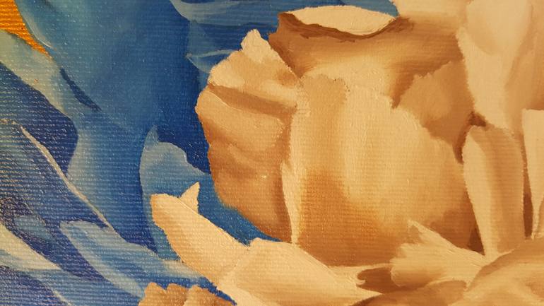 Original Expressionism Floral Painting by Luigi Maria De Rubeis