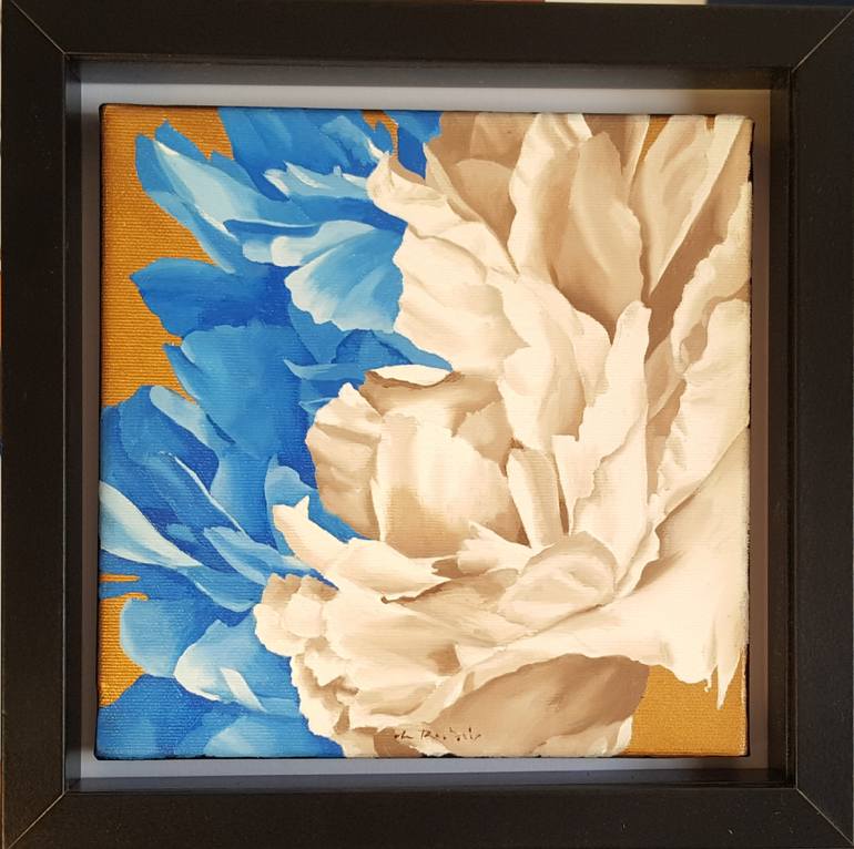 Original Expressionism Floral Painting by Luigi Maria De Rubeis