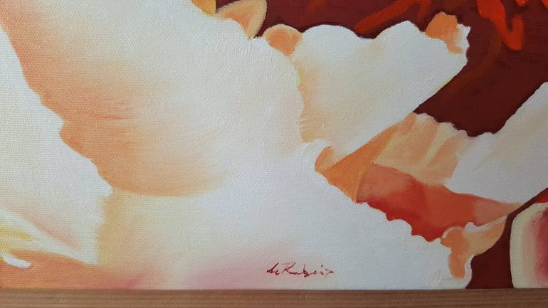 Original Expressionism Floral Painting by Luigi Maria de Rubeis