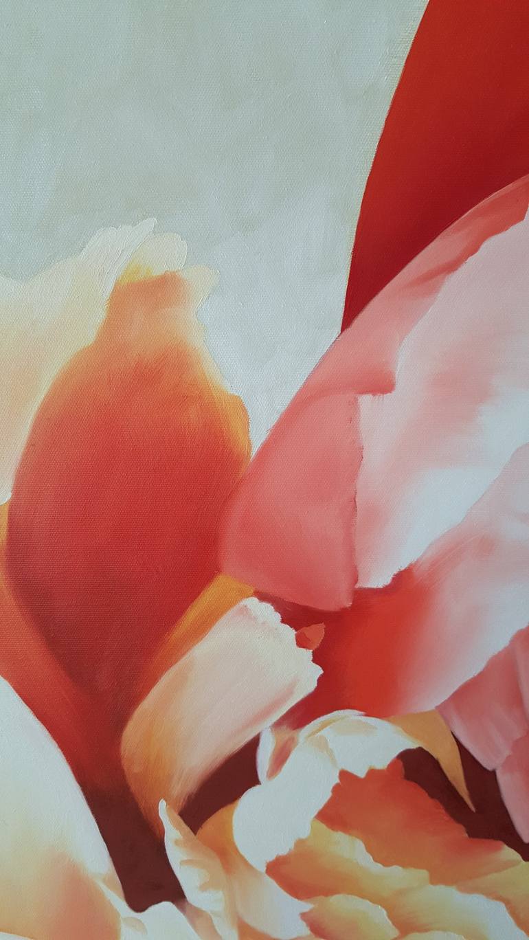 Original Expressionism Floral Painting by Luigi Maria de Rubeis