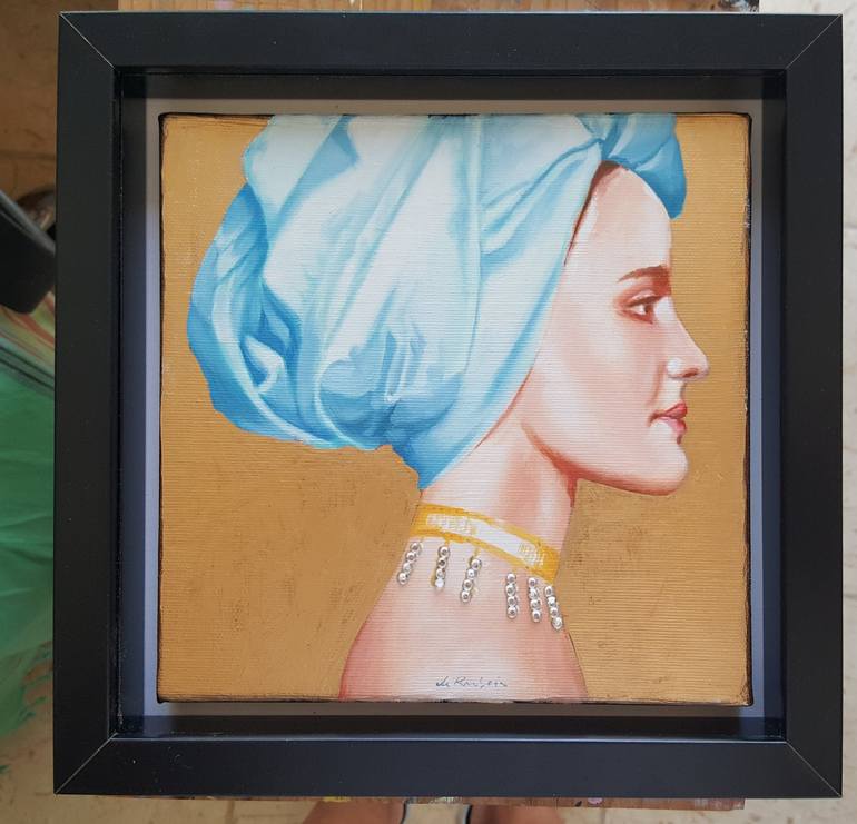 Original Fashion Painting by Luigi Maria de Rubeis