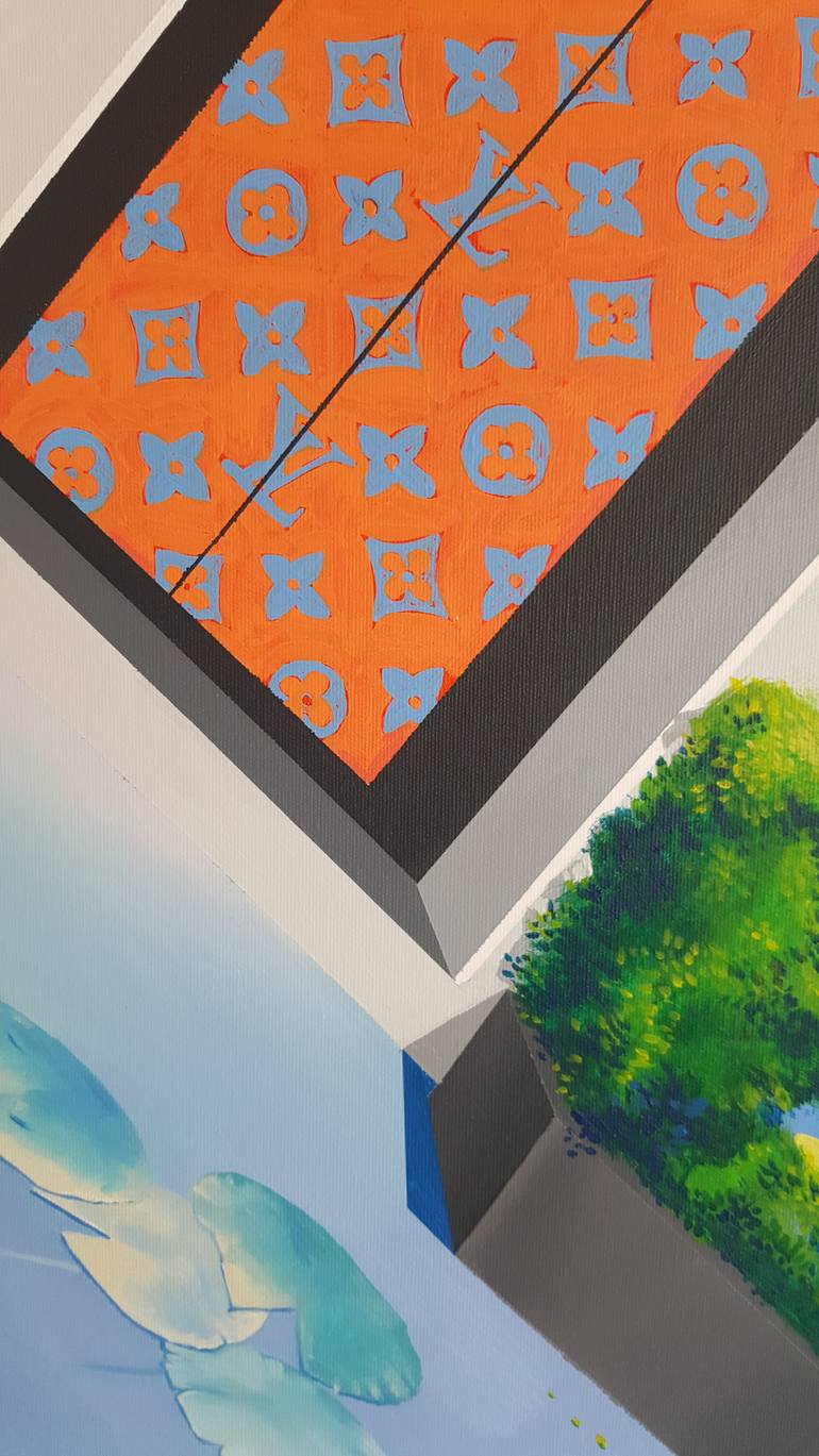 Original Conceptual Architecture Painting by Luigi Maria De Rubeis