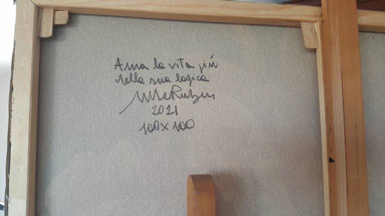 Original Expressionism Floral Painting by Luigi Maria De Rubeis