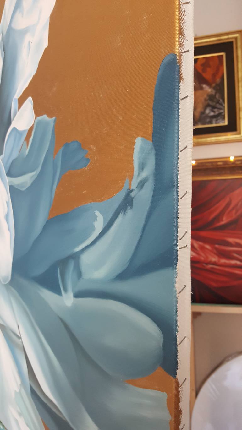 Original Expressionism Floral Painting by Luigi Maria De Rubeis