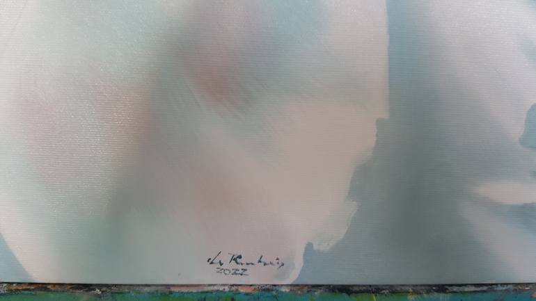 Original Expressionism Floral Painting by Luigi Maria De Rubeis