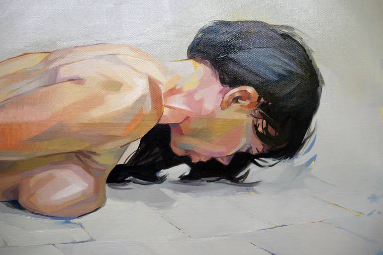 Original Figurative Nude Painting by Alejandro Casanova Barberán