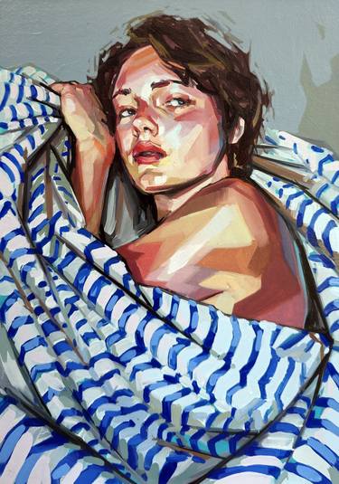 Original Figurative Portrait Painting by Alejandro Casanova Barberán