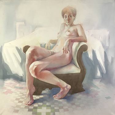 Original Expressionism Erotic Paintings by Alejandro Casanova Barberán