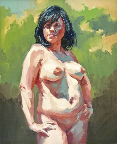 Original Art Deco Nude Paintings by Alejandro Casanova Barberán
