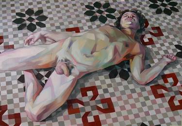 Original Realism Nude Paintings by Alejandro Casanova Barberán