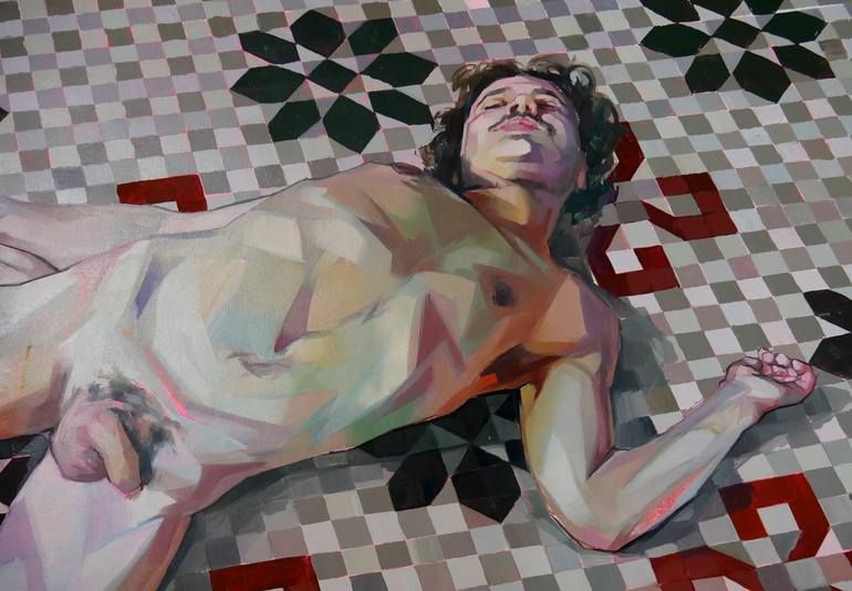 Original Realism Nude Painting by Alejandro Casanova Barberán