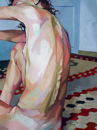 Original Realism Nude Paintings by Alejandro Casanova Barberán